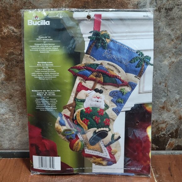 Plaid Bucilla Coolin It Felt Stocking Kit 18" 2008 86105 - Picture 1 of 10